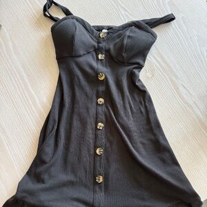 Casual black knit dress